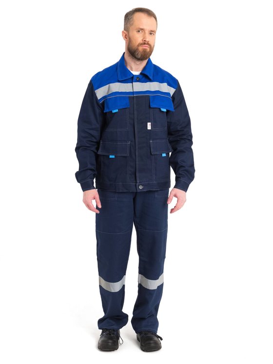 Костюм "Нова" куртка+п/к, тк.САРЖА, цв.син-вас