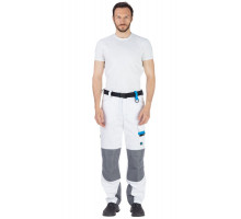 Брюки мужские рабочие летние "Старт" белые с серым